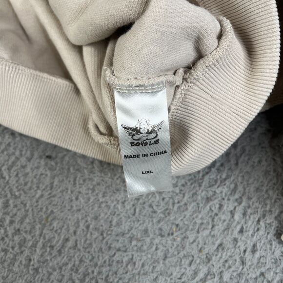 Boys Lie Sweatshirt Womens L/XL Cropped Baggy Floral Angel Sweater Double Sided - Picture 6 of 13